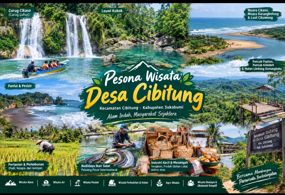 Potensi Desa Cibitung Sukabumi, Dari Curug hingga Eksotisme Pesisir Selatan