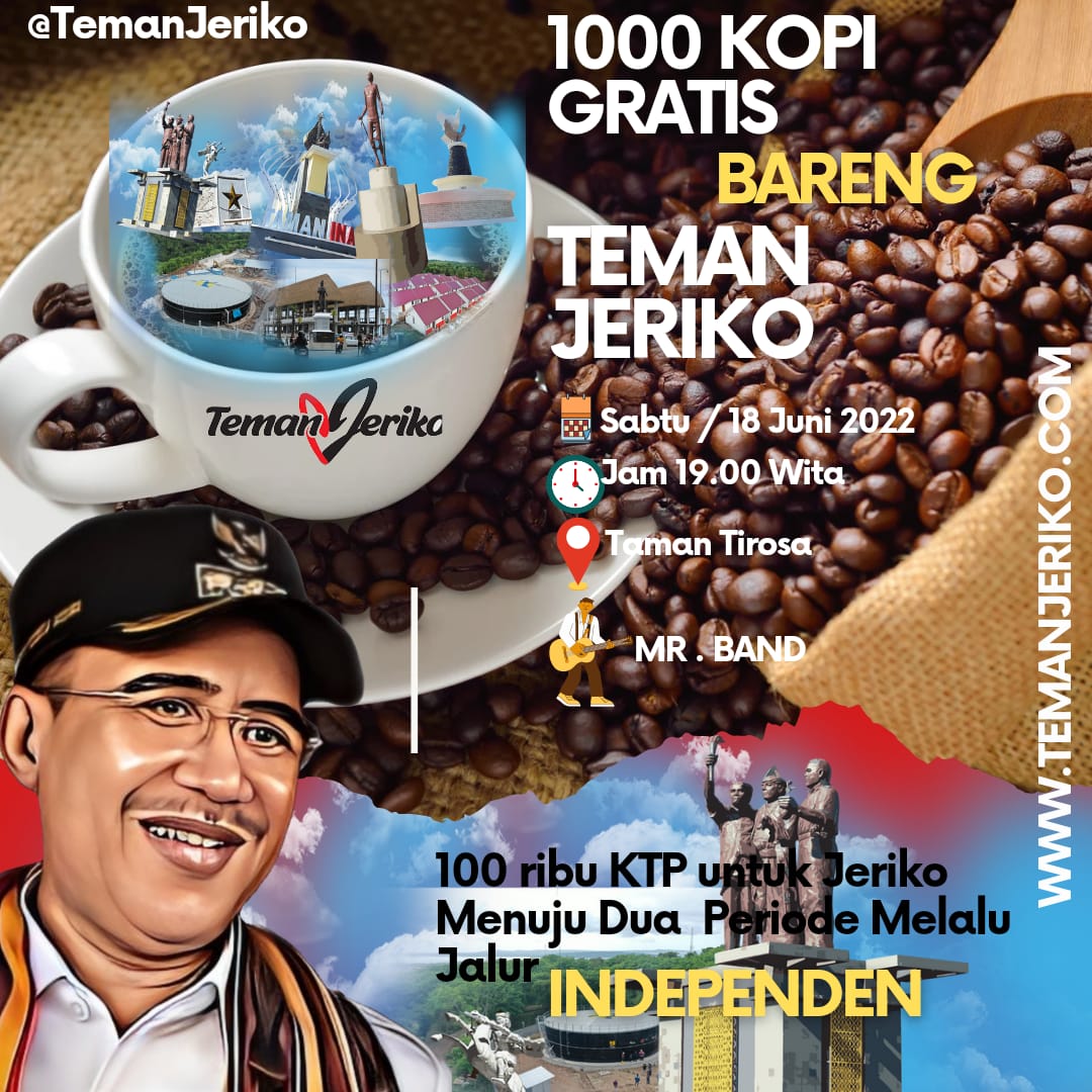 Yukk .. Ngopi Gratis Dengan Teman Jeriko, Malam Minggu. Ini Tempatnya. 
