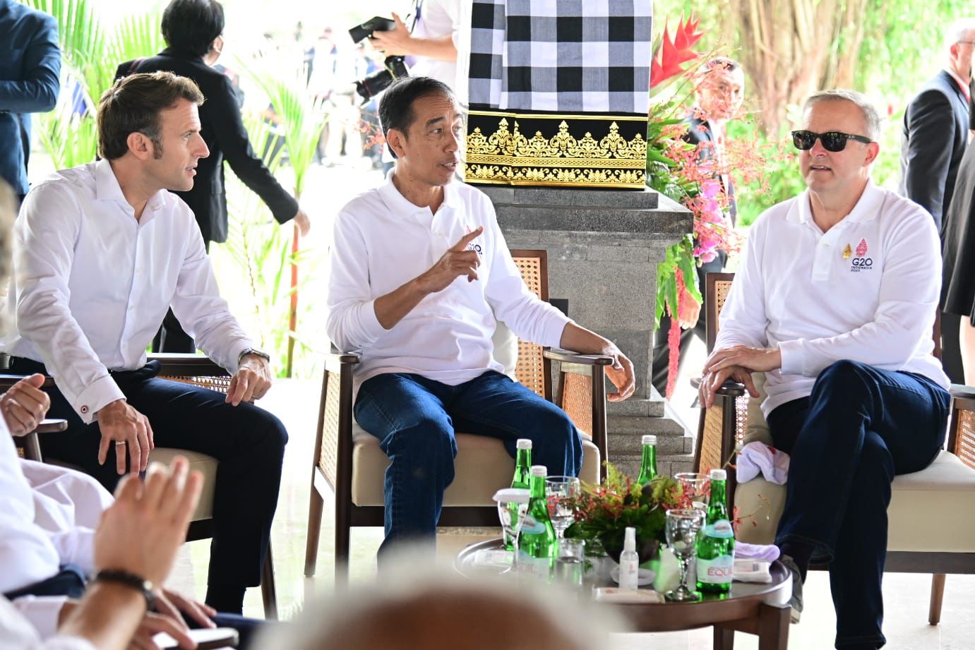 Momen Pemimpin Dunia Ngobrol Santai di Tahura Ngurah Rai