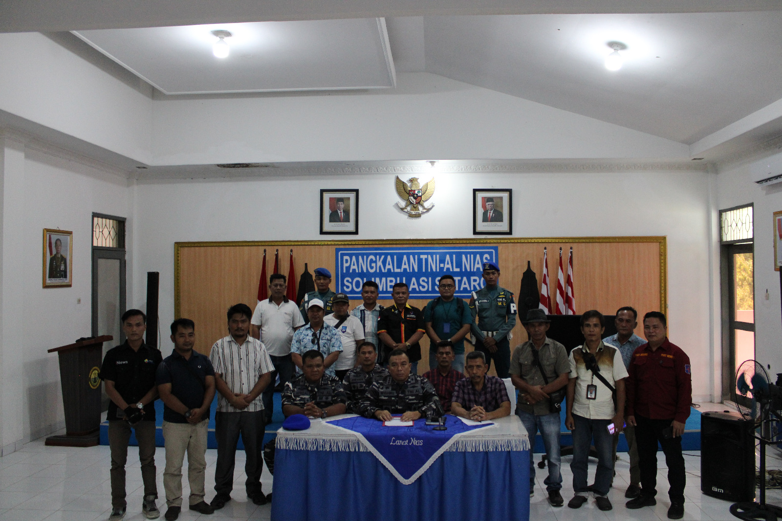 Terkait Kasus Pembunuhan Yang Dilakukan Oknum TNI AL Lanal Nias Terhadap Iwan Sutrisman, Komandan Lanal Nias Gelar Konferensi Pers