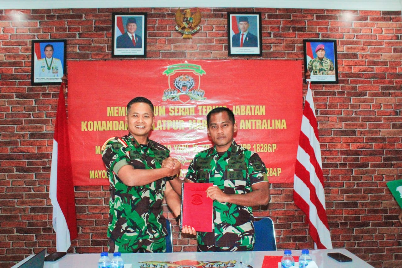 Memorandum Serah Terima Jabatan Komandan Puslatpurmar 6 Antralina
