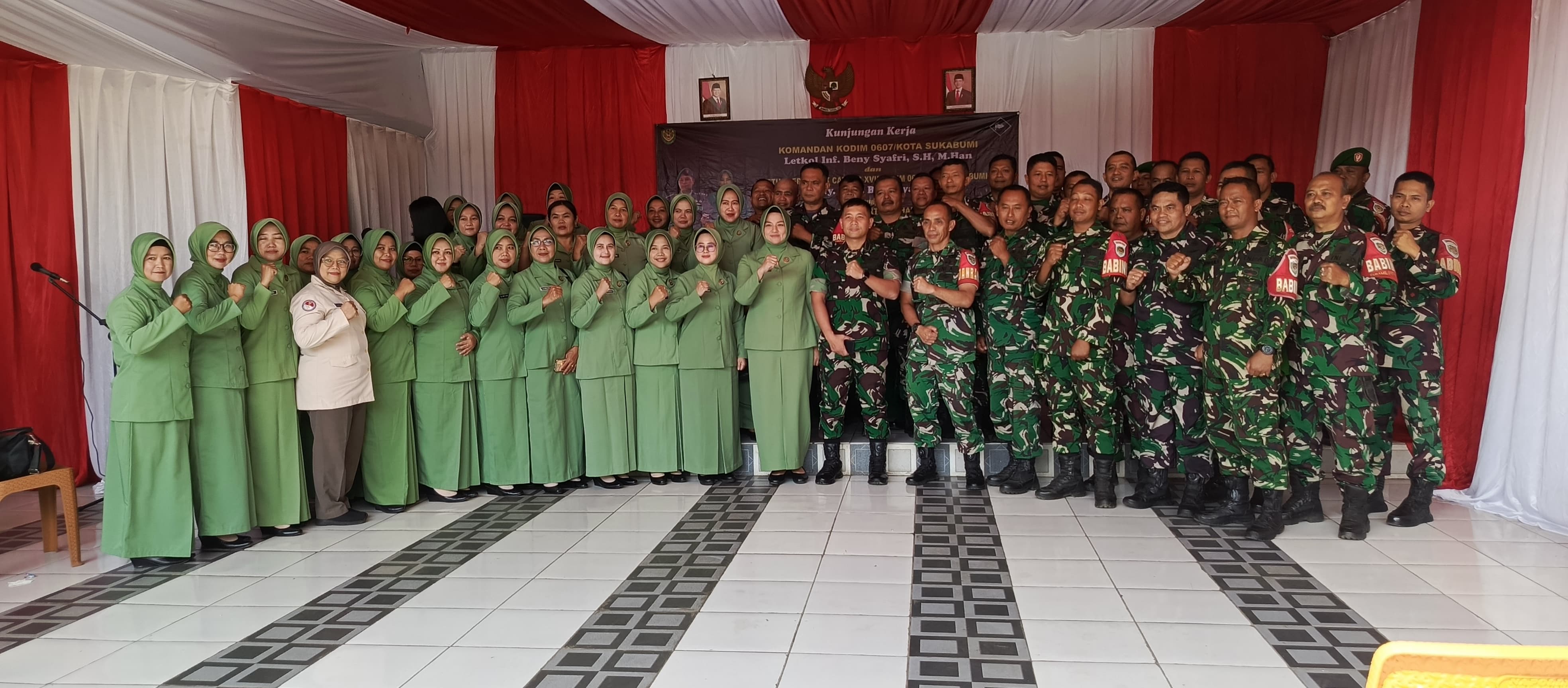 Dandim 0607/Kota Sukabumi Melaksanakan Kunjungan Kerja Ke Koramil 07-11/Cibadak