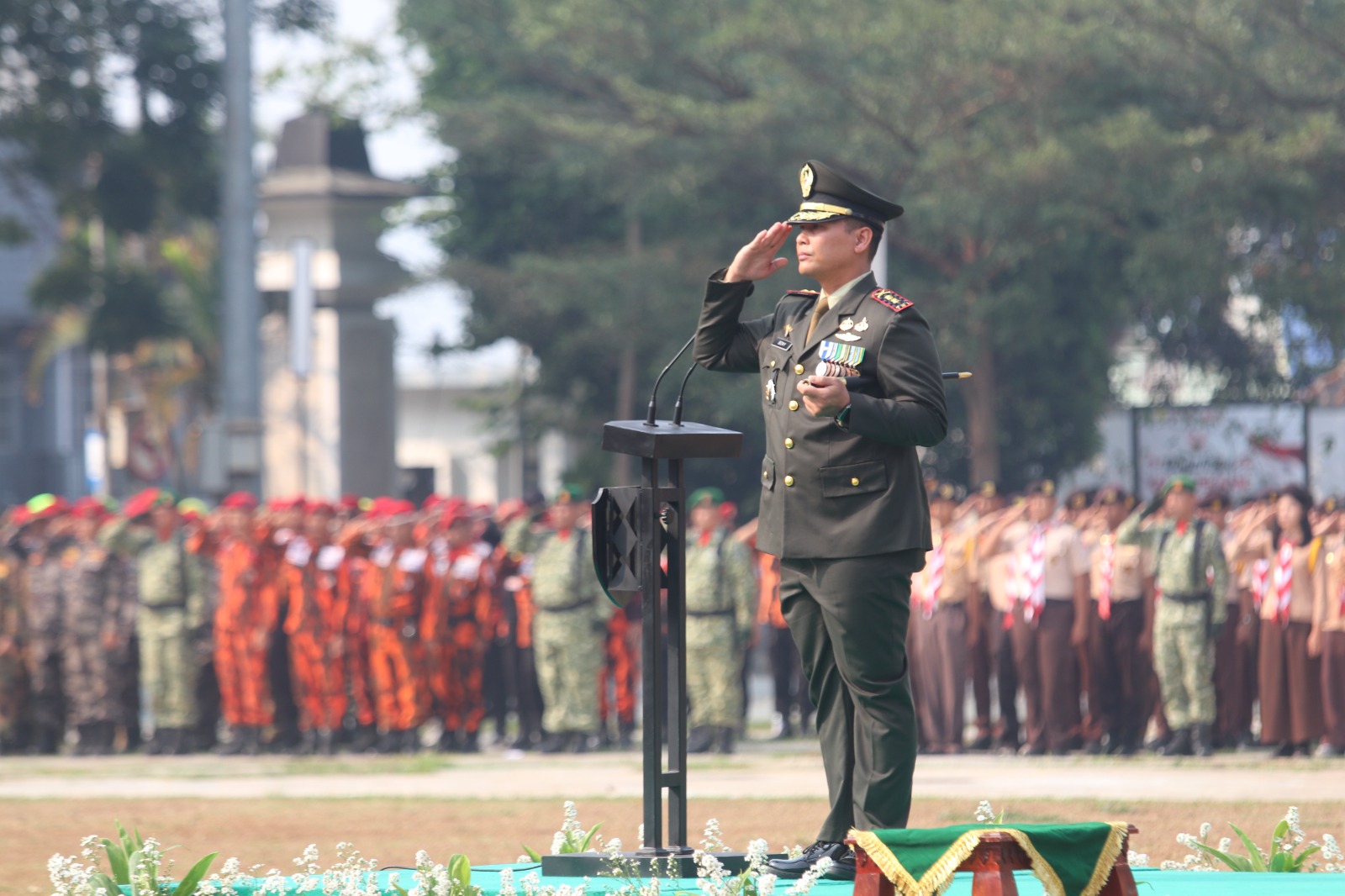 Dandim 0607 Pimpin HUT ke-81 TNI, Semangat Bersama Rakyat Menggema