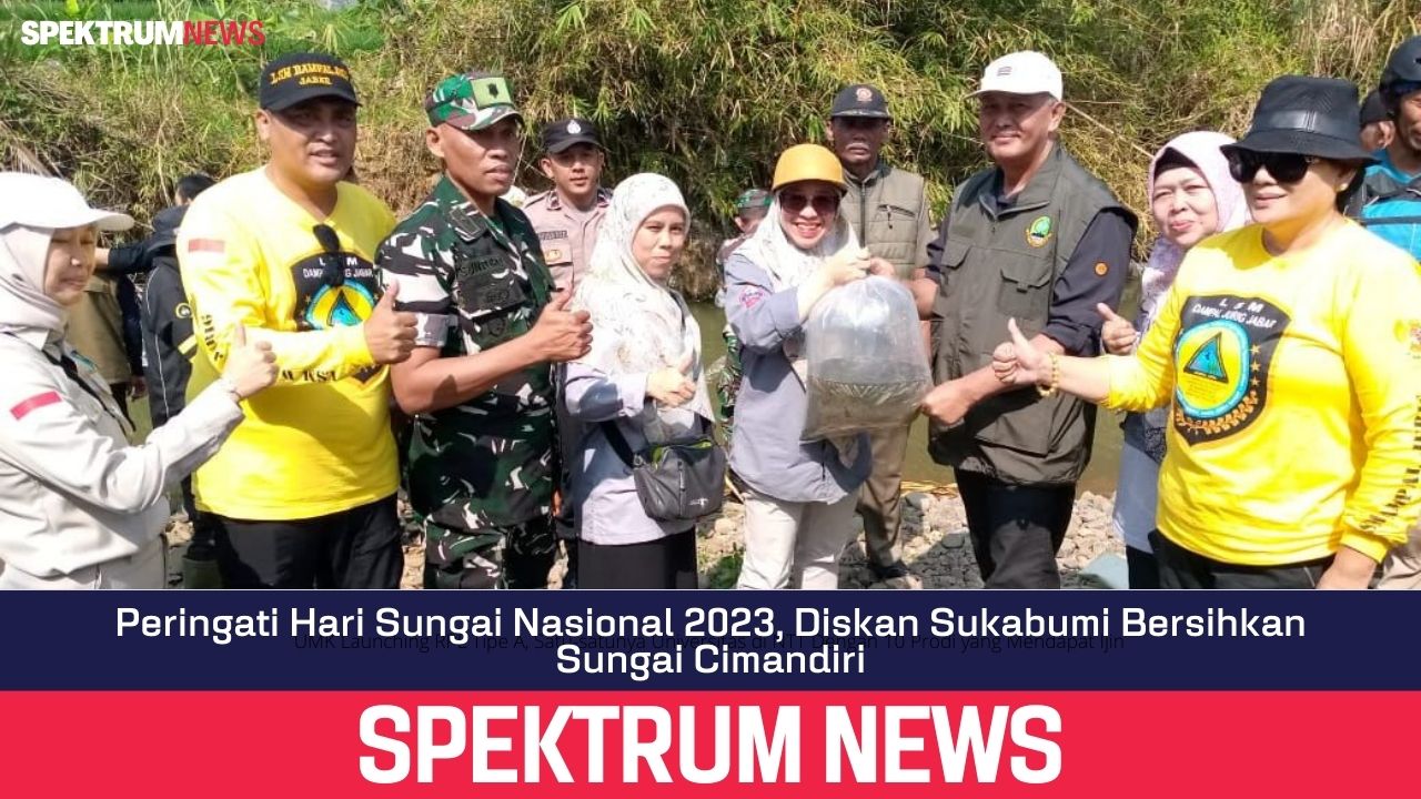 Peringati Hari Sungai Nasional 2023, Diskan Sukabumi Bersihkan Sungai Cimandiri