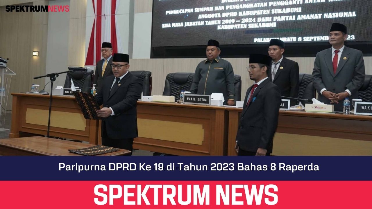 Paripurna DPRD Ke 19 di Tahun 2023 Bahas 8 Raperda