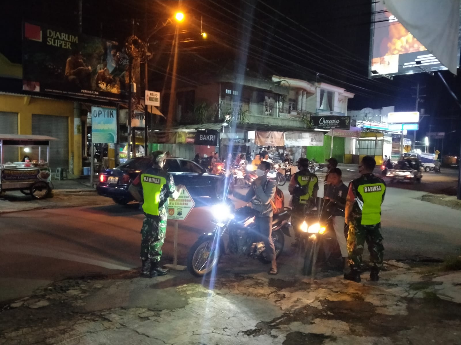 Ingatkan Warga, Koramil 15 Andong Gelar Operasi Yustisi